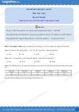 Đề thi giữa kì 2 Toán 6 - Đề số 5 - Cánh diều